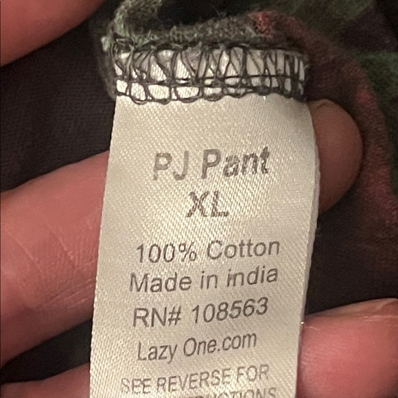 LAZY ONE 🏕️🐻🌲 HAPPY CAMPER COTTON ELASTIC TIE WAIST BEAR/MOOSE PAJAMA PANTS XL - Picture 8 of 9